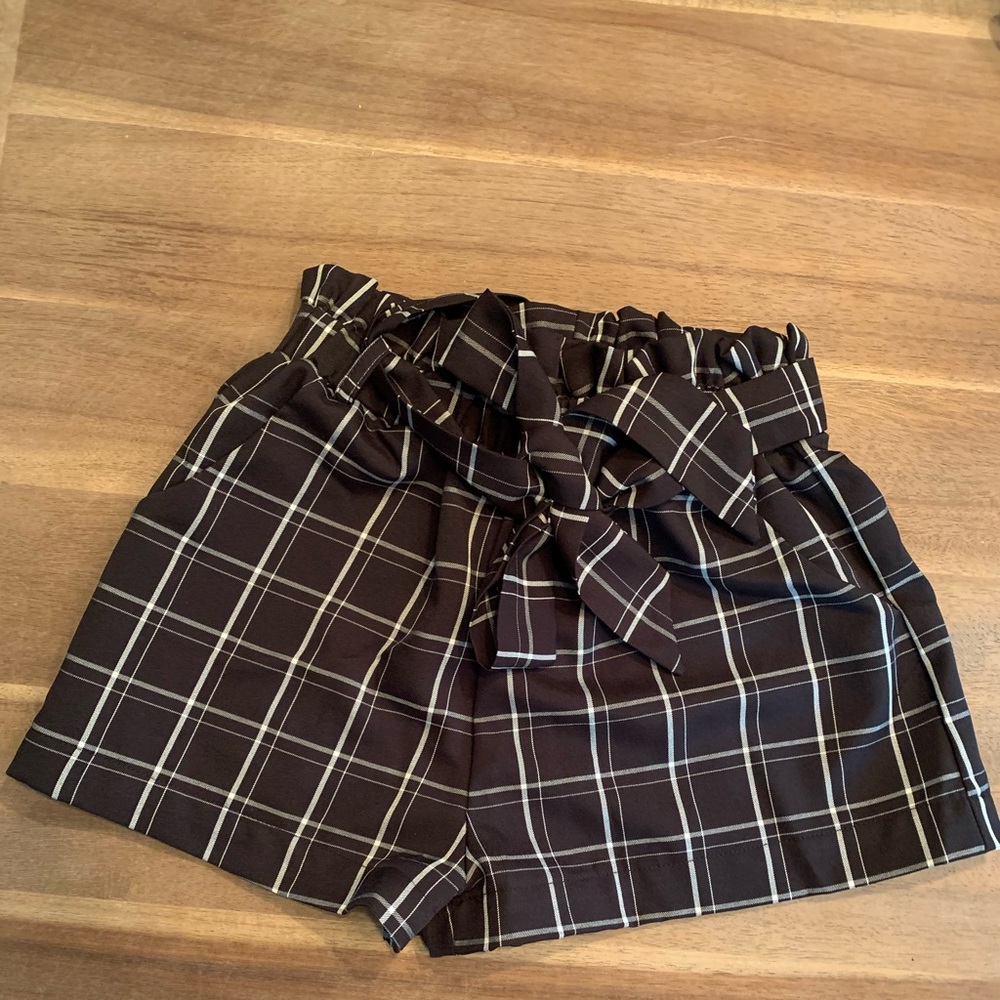 Shein girls belted shorts